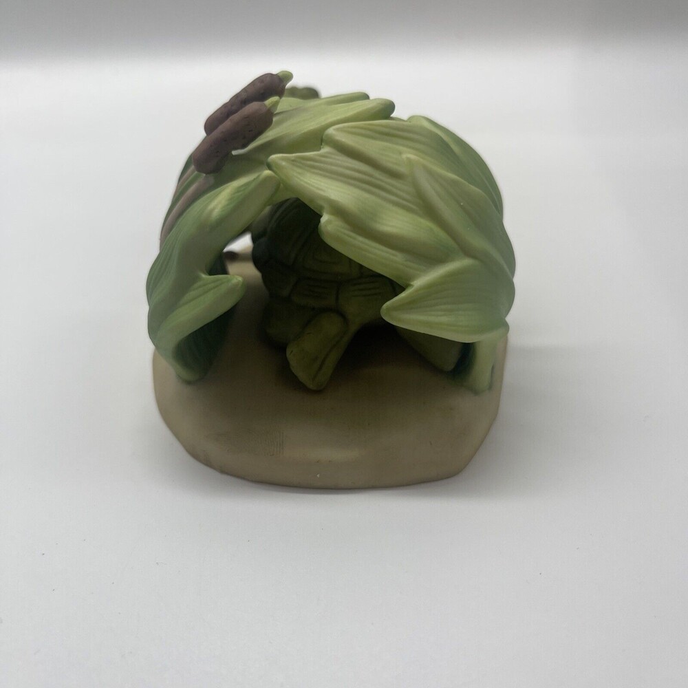Franklin Mint Woodlands Surprises 1984 TURTLE Porcelain Figurine In Original Box - Picture 4 of 10